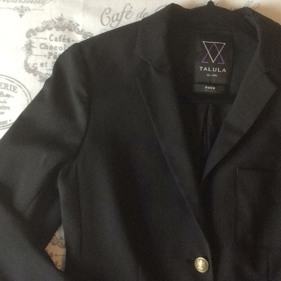 Talula Exeter Blazer Black Size 4 - Picture 1 of 7